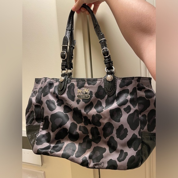 COACH BLACK LEOPARD TOTE (DISCONTINUED) - Picture 2 of 7
